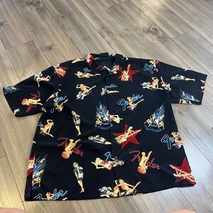 Fender The Collection by DaVinci XXL Button Up Shirt Pinup Girl Bin G-42
